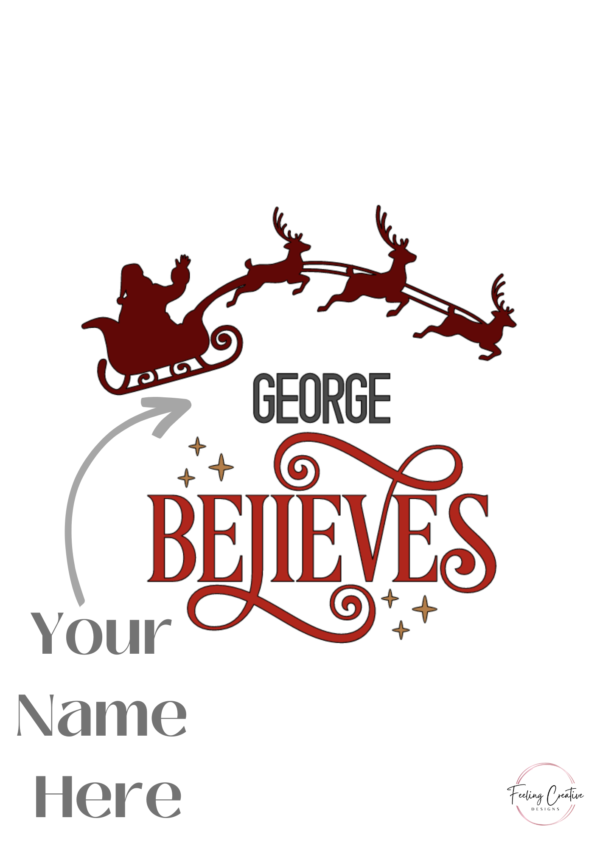 Believe #1 Reindeer Christmas Pyjamas - Image 3